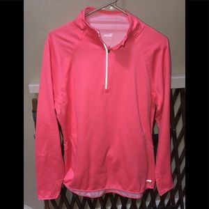 Long sleeve pink workout shirt